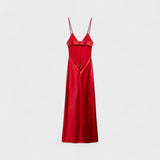 Solène  | Karmīnsarkana kleita Minimālistisks un elegants dizains