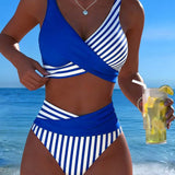 Svītrainais Krāsainais Bikini
