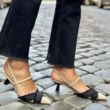 Florette | Elegantas slingback kurpes ar papēdi