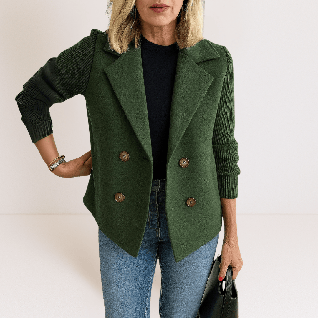Marta™ | Elegants mētelis ar pūkainām piedurknēm