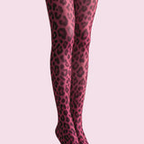 Viken | Plānie Crimson Panther Leopard Print legingi