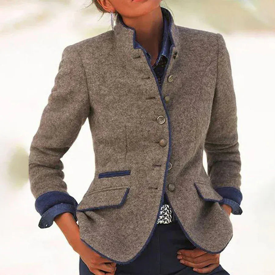 Valerija | Elegantsa augstā kakla izgriezuma jaka