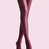 Viken | Plānie Crimson Panther Leopard Print legingi