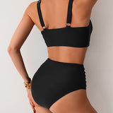 Sexy High-Waisted Knot Bikini