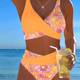 Flower-Printed Sexy Bikini
