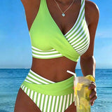 Svītrainais Krāsainais Bikini