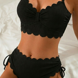 Ruffled Bandeau Bikini Top