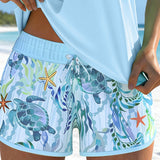 Elegants Okeāna Drukāts Tankini