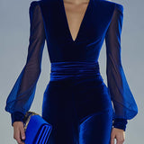 Gunta | Elegancki Jumpsuit z Aksamitnego Materiału