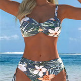 Elegants Rakstains Divdaļīgs Bikini