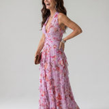 Nori | Halterneck Floral Maxi  Kleita