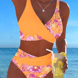 Flower-Printed Sexy Bikini