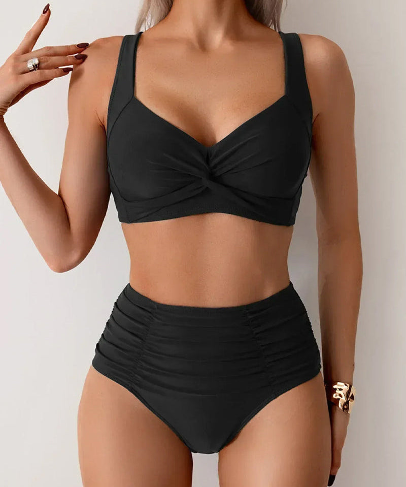 Sexy High-Waisted Knot Bikini