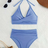 Halter Neck Bikini with Adjustable Straps