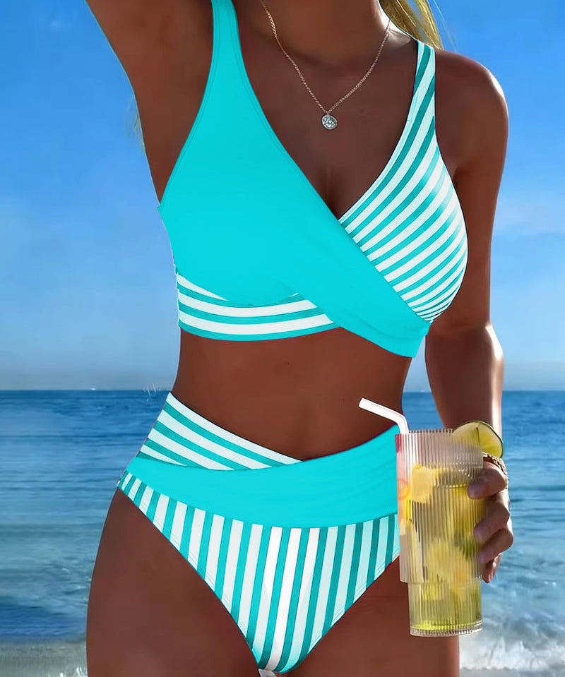 Svītrainais Krāsainais Bikini