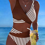 Svītrainais Krāsainais Bikini
