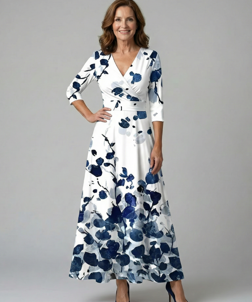 Celine | Midi kleita ar nolocītu apkakli