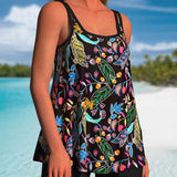 Tankini augšdaļa Tank Boxer ar apdrukātu samazināšanas efektu" can be rewritten as:

"Tankini augšdaļa Tank Boxer ar apdrukātu figūru veidojošu efektu