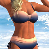 Trendy Bikini with Adjustable Drawstring Design