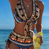 Geometric Halter Bikini by Bohème