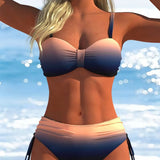 Degradēts Velkams Cords Bikini Motīvs