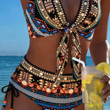 Geometric Halter Bikini by Bohème