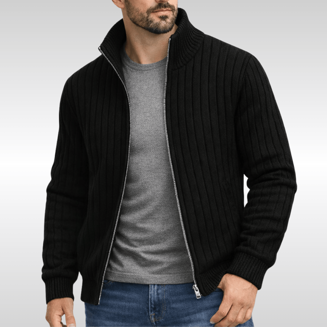 Tiberius | Elegants kardigans ar rāvējslēdzēju