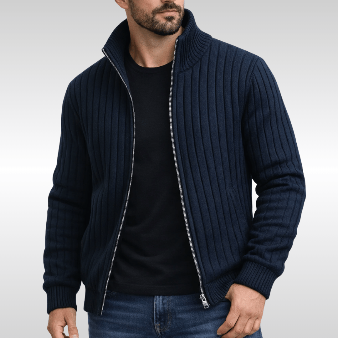 Tiberius | Elegants kardigans ar rāvējslēdzēju