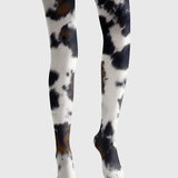 Viken | Plāns Jautrs Māksliniecisks Apdrukas Legingi un Personalizētas Zeķes [Moo Chic]