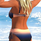 Trendy Bikini with Adjustable Drawstring Design