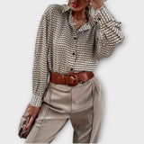 Ashley | Retro krekls ar garām piedurknēm