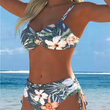 Elegants Rakstains Divdaļīgs Bikini
