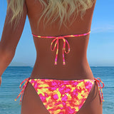 Seksīgs Halteris Bikini ar Krāsu Pāreju