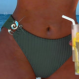 Vertikāls Metāla Boucle Bikini Motīvs ar Spraugu