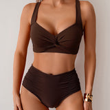 Sexy High-Waisted Knot Bikini