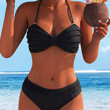 Krāsains Bikini ar Kakla Saiti