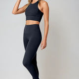 Anne | Augstas Jostasvietas 7/8 Bikses "All Day" – Nakts Melnums