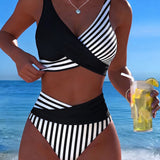 Svītrainais Krāsainais Bikini