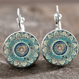 Aurora | Vintage Mandalas Apaļie Auskari - Elegants Dizains