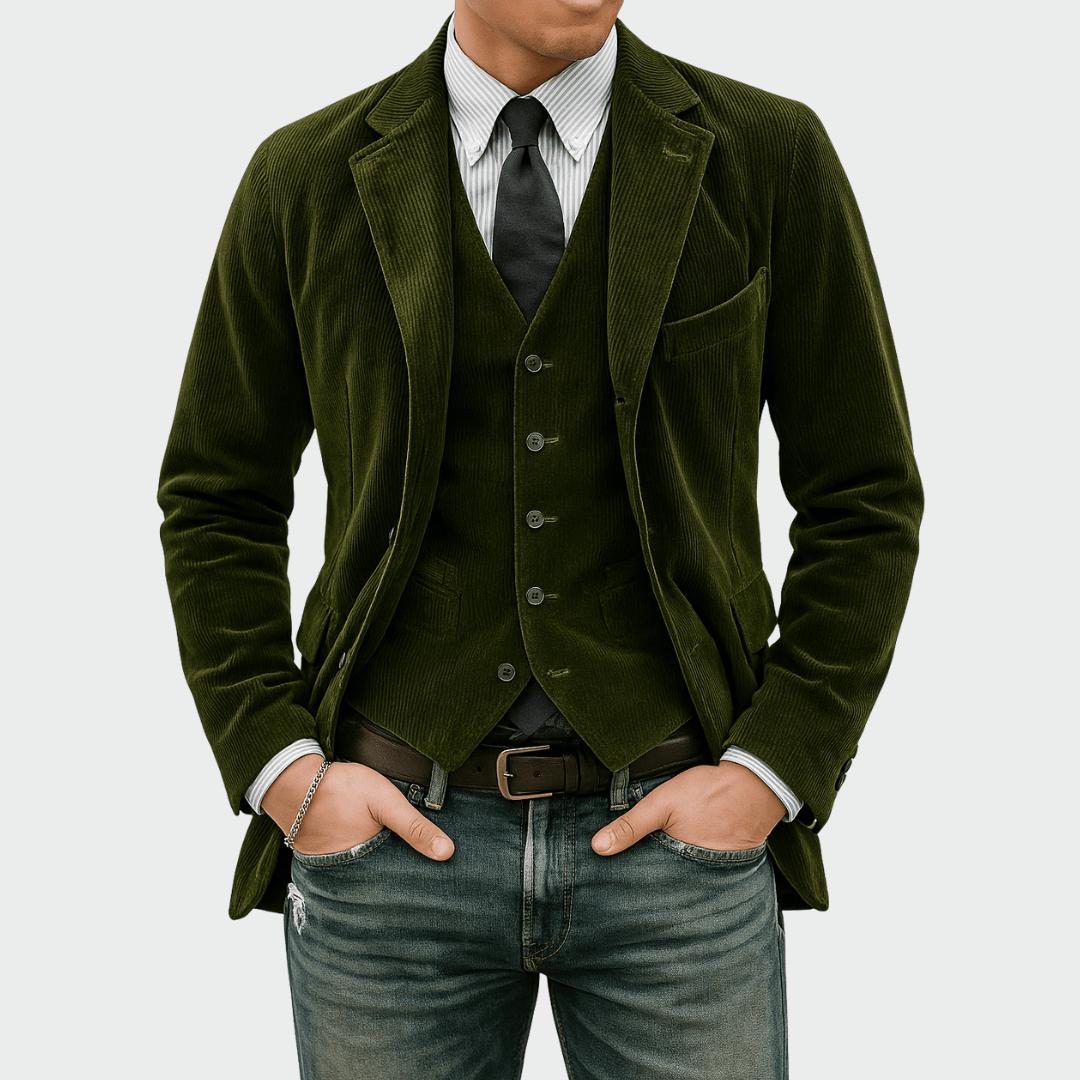 Tommy™ | 2 daļīgs samta uzvalka un vestes komplekts