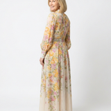 Cressida | Garām Piedurknēm Florāla Maxi Kleita